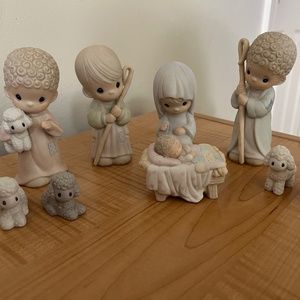 Precious Moments Vintage 9 Pc Nativity Set Come Let Us Adore Him Enesco 104000
